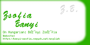 zsofia banyi business card